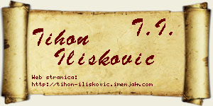 Tihon Ilišković vizit kartica